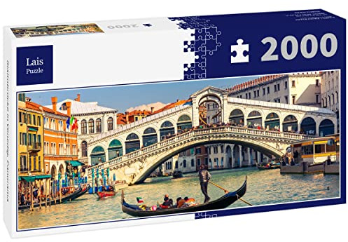 Lais Puzzle Rialtobrücke in Venedig, Panorama 2000 Teile Panorama