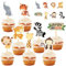 72 Stück Tortendeko Tiere,Waldtiere Muffin Deko Geburtstag,8 Stile Waldtiere Geburtstag Deko Picks,Zoo Tier Dschungel Cake Deko,Cake Topper Waldtiere,Jungle Kindergeburtstag Toppers für Kinder Junge