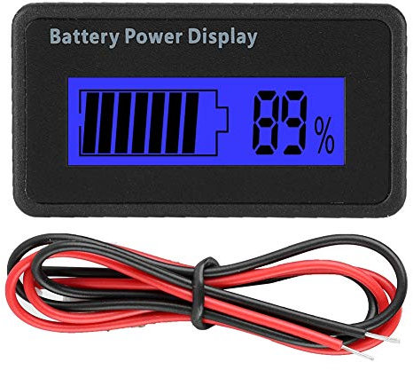 TOUISEDGI Battery Capacity Voltage Meter, GY-6H Battery Power Display 12-48V Universal Battery Capacity Indicator Tester Voltmeter(blu ray)