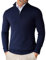 COOFANDY Herren 1/4 Zip Neck Stehkragen Pullover Rollkragen Strickpullover Troyer Herren Zipper Pullover Herrenpullover Reißverschluss Pullover Navy Blau S