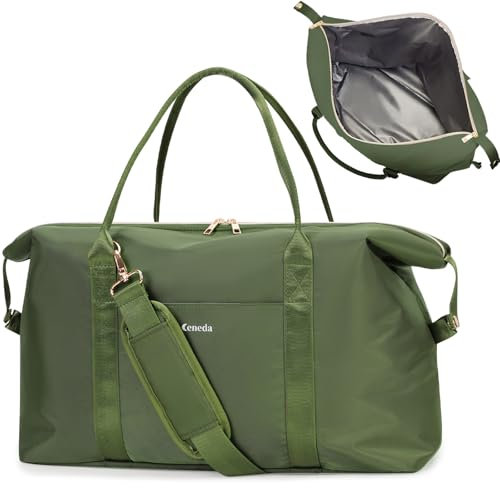 Ceneda Lunchtasche Kühltasche 30L für Damen kühltasche Faltbar Strand Lunchbag Kühler Auslaufsicher Weiche Lunchtasche Einkaufstasche Lunch Tasche Picknick Reisen(Grün)