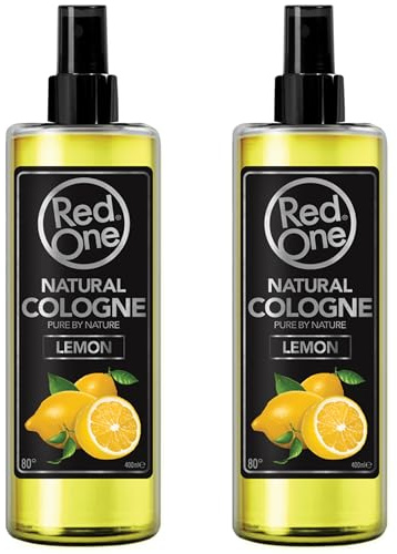Redone Aftershave Natural Spray Barber Cologne Zitrone 2x 400 ml | Lang anhaltender Duft | Premium Pflegeprodukt für Männer | 2 Stück