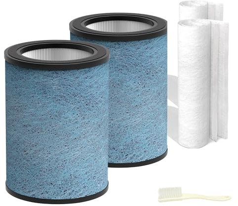 HP302 HP301 Neverchange Replacement Filter Compatible with Shark HP301,HP302 NeverChange Air Purifier MAX HP200 Series Air Puri-fier MAX, 4-in-1 H13 Grade True HEPA Filter,HE2FKBAS,HE2FKBASMB,HE3FKPET