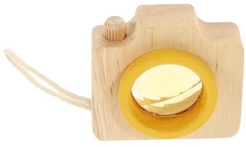 Abaodam Kinderspielzeug mit Kaleidoskopkamera aus Holz Kaleidoskop-Partygeschenke Kamera-Requisiten aus Holz Kreatives Holzspielzeug für Kinder Lernspielzeug für Kinder Spielzeuge Miniatur