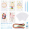 WEBEEDY 20 Sets Papier-Quilling-Sets Für Anfänger DIY-Quilling-Karten-Bastelsets Für Süße Leckereien Mit 36 Farbstreifen, 20 Karten, Papier-Quilling-Werkzeuge Und Zubehör Zuhause Zimmer Wanddekoration