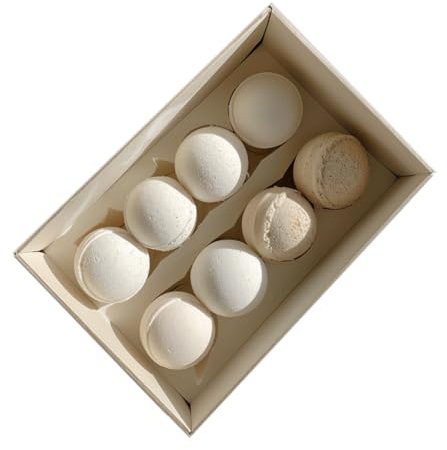 Luxuriöses 8er Set vegane Bio-Badepralinen, exquisite Verwöhnmomente für Anspruchsvolle Frauen und Männer ein relaxendes Geschenk