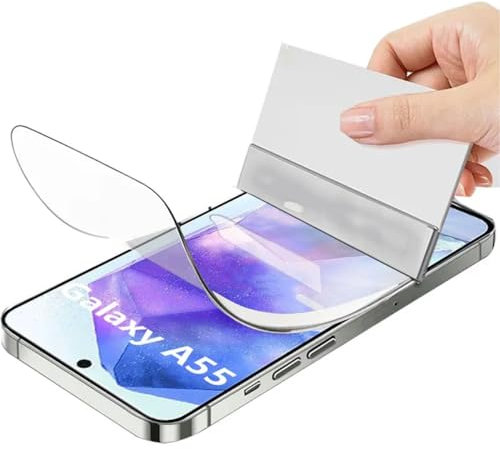 2 Pezzi Pellicola Idrogel Protettiva per Samsung Galaxy A55 5G (6.6 pollici), [Film flessibile] Morbida TPU Protezioni Schermo [Trasparente HD]