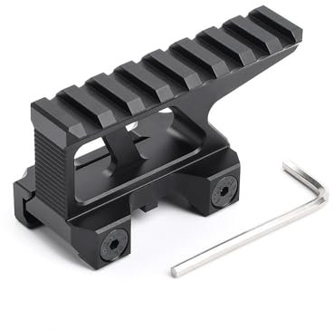 QIRUIMY GG Taktische Red Dot Riser Mount Zielfernrohrbasis 20mm Picatinny Schiene für Nachtsicht T1 T2 Optisches Zielfernrohr Visier (Schwarz)