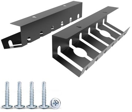 QiaoYoubang 2 Pcs of Metal Cable Management Under Desk for Easy mounting Under Desk Organizer for Office, Home Cable Tray Holder (UnderDeskCM)