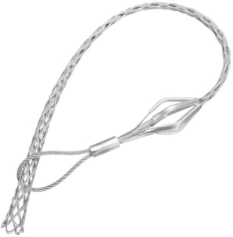 sourcing map Cable Pulling Grip for 35-48mm Cable 110cm Wire Mesh Puller Socks Grip Single Head Galvanizing Steel Wire Grips Net Cover Smooth,1 Pcs(Silver)