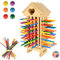NEUFOOD Montessori Spielzeug ab 3 Jahre, 77 Stück Bunte Holzstäbchen Pädagogisches Brettspiel, Feinmotorik Spiel, Familienspiel Reisespiel für Kinder, Spiele ab 3 4 5 6 7 Jahren