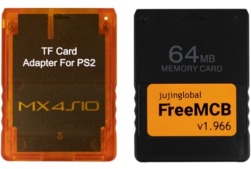 jujinglobal for MX4 ISO TF Card Reader Adapter and 64MB Free Memory Card Boot Free Mcboot for PS2