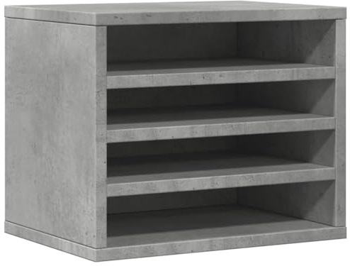 vidaXL Schreibtisch-Organizer Betongrau 36x26x29,5 cm Holzwerkstoff