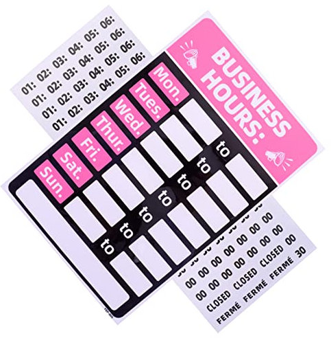 JECOMPRIS 8pièces Panneau Ouvert Fermé Adhésif Écrit Pour Magasins Restaurants Et Bars Horaires Étanche Et Réutilisable