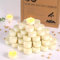 Simeitol Lot de 100 bougies chauffe-plat en cire de soja (6 heures de combustion) - Blanc non parfumé, sans fumée et durée de combustion prolongée - Bougies chauffe-plat transparentes pour mariages,