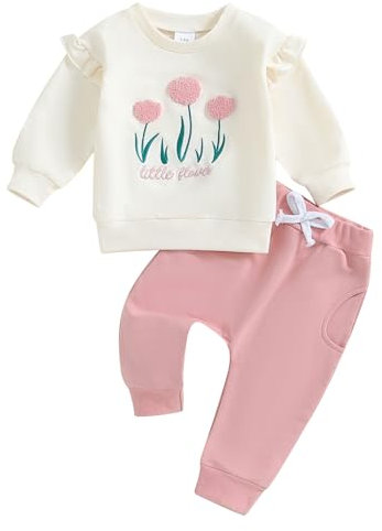 Himllauen Vestiti per Bambina Felpa Manica Lunga+ Pantaloni Due Pezzi Completini Bimba Daddy's Girl Set di Tuta Carina per Bambine