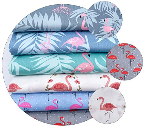 IWOWHERO Handgefertigter Selbstgemacht Baumwollstoff Patchwork 6 Stück 50x40cm Bedruckt Für Heimwerker Nähprojekte