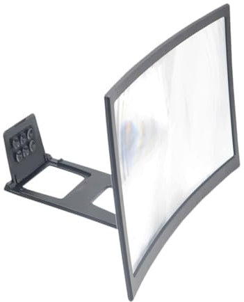 Angoily 12- Handybildschirmverstärker Für Gebogene Smartphones 3d Vergrößerungsglas Tragbarer Handyständer Schwarz Leicht Und Kompakt