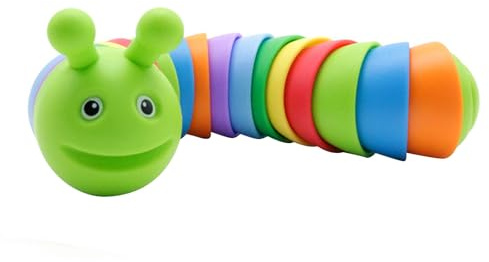 Große Fidget-Raupe, Raupen-Dekompressionsspielzeug, Meereshai-Dekompressionsspielzeug, Mehrfarbiges Raupenspielzeug für Erwachsene
