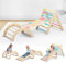 Brolteja Giocattoli per arrampicata per bambini, struttura per arrampicata pieghevole per bambini, attrezzatura da gioco Montessori per bambini piccoli (Colore arcobaleno - 3 in 1)
