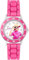 Accutime Barbie Time Teacher Analoge Kinderuhr für Kinder-Lernuhr mit Stunden-und Minutenbeschriftung |Verstellbares Acryl-Armband, Edelstahlgehäuse, Perfekt für Schule & Freizeit,inkl. Batterie, Pink