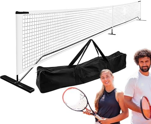 YNPQTDS Tennis-Übungsnetz, leicht zu transportieren, abnehmbares Fußball-Tennisnetz, 9,5 kg, Fußballnetz mit Tragetasche, 6,7 m für Tennis/Badminton