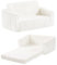 YOTATING Kinder-Sofa-Stuhl, 2-in-1-Kind-Ausklappcouch, bequemes Doppel-Kinder-Sofabett für Spielzimmer, extra weich, 2-Sitzer, Kindercouch zur Liege für Mädchen und Jungen, Beige