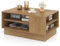 COSTWAY Coffee Table, Wooden Rectangle Cocktail Center Table with 2-Tier Open Storage Shelves, Modern Accent Sofa Side Tea Table for Living Room, Bedroom and Office, 86x56x41cm (Natural)