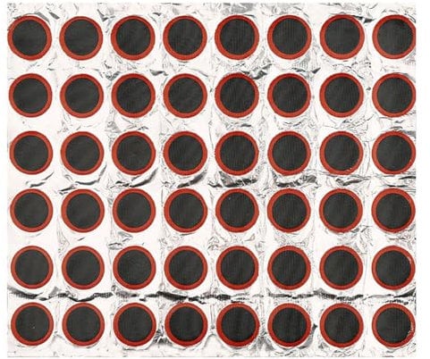 QEQSHQO Flickzeug Fahrrad 48 Stück - Fahrrad Flickzeug Set mit 25mm Gummi Patches, Fahrradschlauch Reparaturset für Reifen, Fahrradflicken Rund für Fahrradreifen Reparatur