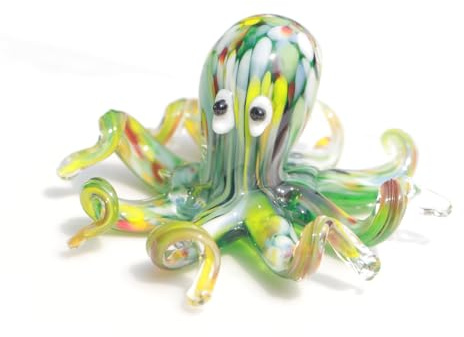 Mundgeblasenes Glas Oktopus Meer Organismus Kristall Ozean Tier Sammelfiguren Dekor Statue Deko Damen Herren