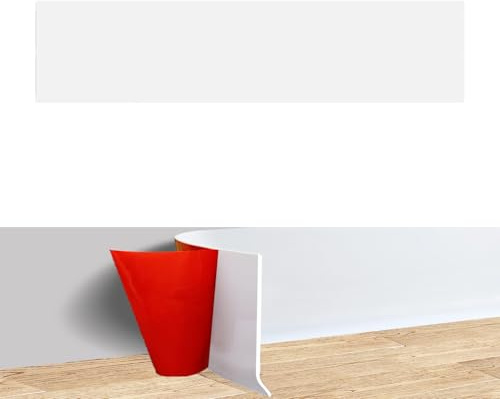 GALOFAY Silicone Door Kick Plate 36 inches, Self Adhesive Flexible Rubber Tape Stick On Scratches Protector Plates, Suitable for 32-36 Doors,8x 36 White