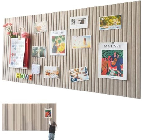 KQWVZ Große Filz Pinnwand Selbstklebend, 60x40 cm Filzboard Memotafeln, DIY Filz Memoboards Set mit Reißzwecke, Memo Boards aus Gefühlt, Board ohne bohren für Büro Zuhause (Beige)
