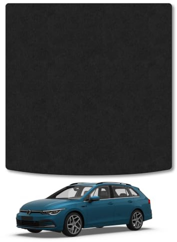 VW Golf (2020+) [Estate] Carpet Boot Mat | Black Edge Trim Tailored Fit Boot Liner Full Coverage Protection Accessories Easy Clean Anti Slip Made in the UK