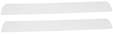 Garneck 2 Piezas Valla Anti-faldón Titular de la barandilla listón de transición de la Puerta rampa de Entrada rampa de transición de Piso el plastico Blanco