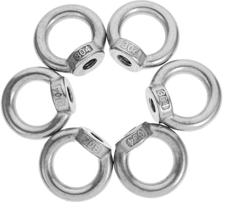 YOSADIER 6Stücke Ringmutter mit Gewinde Handverdrehbar für Zubehör Sicheres Befestigen Maritimen Anwendungen Robust Langlebig