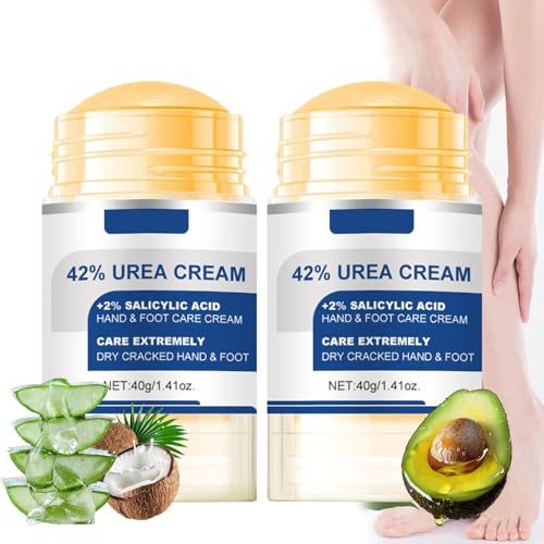 42% Urea Creme Fußpflegecreme, Fusscreme Sehr Trockene Füsse, Heel Balm lindert Juckreiz für Trockene, Rissige Füße, Fersen, Ellbogen und Hände, Hornhaut Fußpflegecreme, Anti-Cracking Fußcreme