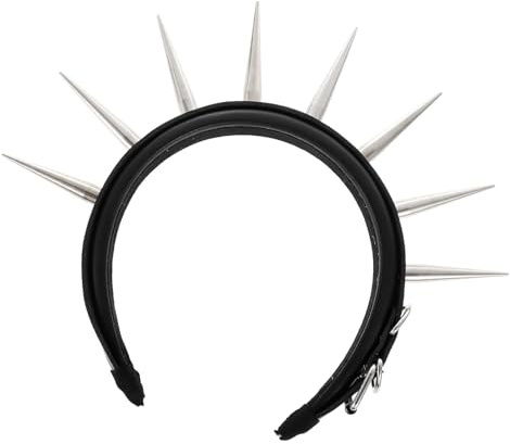 VALICLUD Cosplay Rivet Headband Punk Spike Hairband with Metal Studs Black Party Headdress for Women Festival Accessories