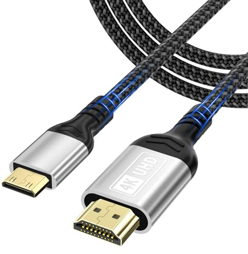 Cavo Mini HDMI a HDMI 3M,4K@60Hz Cavo Mini HDMI,cavo HDMI a mini hdmi 2.0 18Gbps Supporta UHD 3D HDR ARC,Compatibile con Raspberry Pi Zero Laptop Monitor portatile Nikon Canon Videocamera