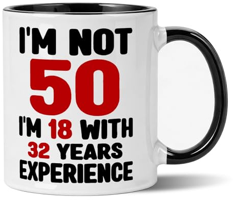 Yuecda 1976 Birthday Gifts for, Vintage 1976 Cups Coffee Mug 11oz, Gift Ideas for 50 Year Old, Turning 50 Gifts for Man, Dad, Husband, Wife, Grandma, Mom, Friends（Black Cup Rim）