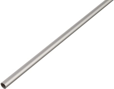 Alberts 474430 Rundrohr | Aluminium, silberfarbig eloxiert | 2000 x 10 x 1 mm