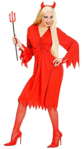 W WIDMANN MILANO Party Fashion - Kostüm Teufelin, Kleid, Gürtel, Hörner, Verkleidung für Halloween