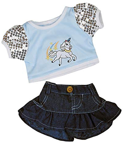 Unicorn sparkle outfit / clothes to fit Build a Bear / Bear Factory bears