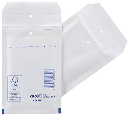200 Stück aroFOL CLASSIC Luftpolstertaschen Größe 1 / A7 / 12,0 x 17,5 cm / weiß