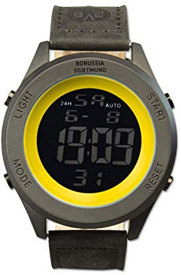 Borussia Dortmund BVB-Digital-Armbanduhr, Schwarz