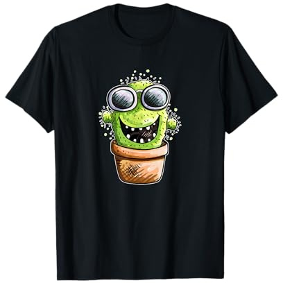 Cooler Kaktus Mit Sonnenbrille T Shirt I Kakteen Pflanzen T-Shirt