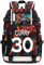 Basketball Spieler 30 leuchtender Multifunktions Rucksack Reisestudenten fans Lumineszenz Büchertasche für Männer Frauen (R-Muster 2)
