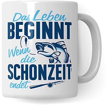 Pagma Druck Tasse Angler Geschenk, Angeln Spruch Becher Geschenkidee, Kaffeetasse Fischer Fisch Angel Angelrute Kaffeebecher