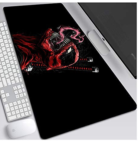Mouse Mat Deadpool Speed Gaming Mouse Mat Desk Pad, Large Size 700x300mm Smooth texture surface Mousepad for Office PC Keyboard and notebooks,H