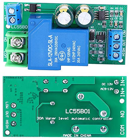Fafeicy LC55B01 AC/DC12V 30A Füllstandsregler-Schaltermodul, Wasserstandsregler Automatisches Flüssigkeitsregelungs-Schaltermodul Wasserstand, Automatischer Auslöser, für Aquarium