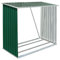 vidaXL Abri de Stockage de Bois Abri de Chauffage de Bois Abri de Jardin Rangement Extérieur Durable Acier Galvanisé 163x83x154 cm Vert